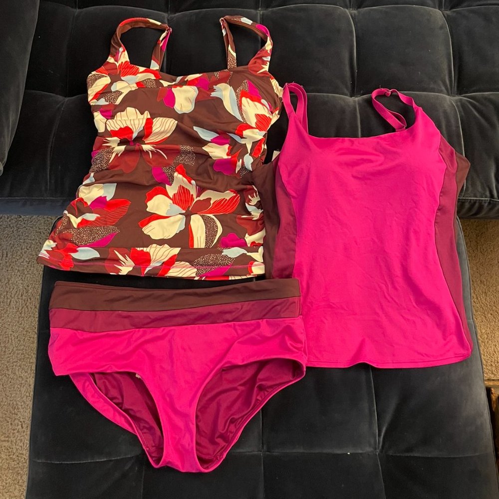 3 coordinating tankini pieces from Athleta